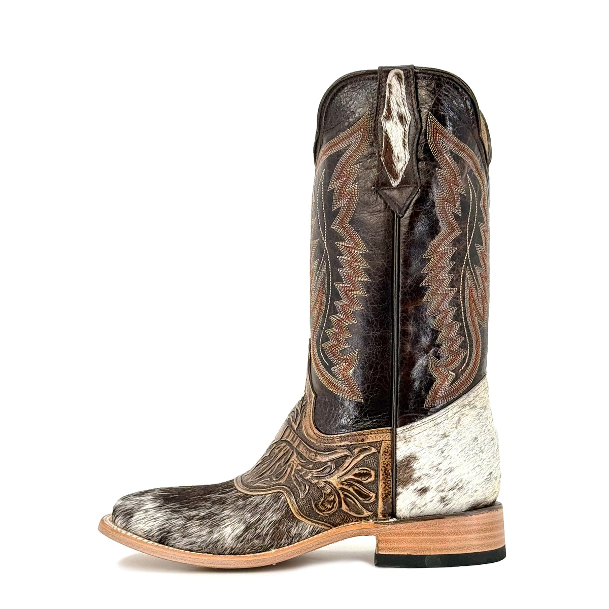 Men's Bulldog Hand Tooled Boots - Long Horn / Cowhide – Roman