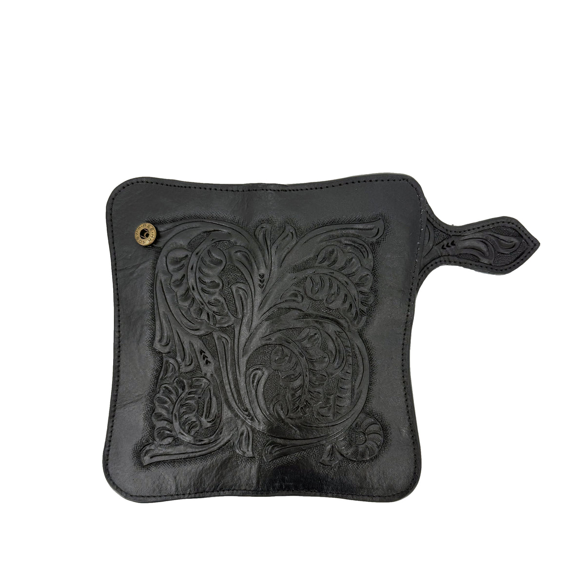 Men's Hand-Tooled Western Wallet - Old Leaf Black – Roman Boots TX RB
