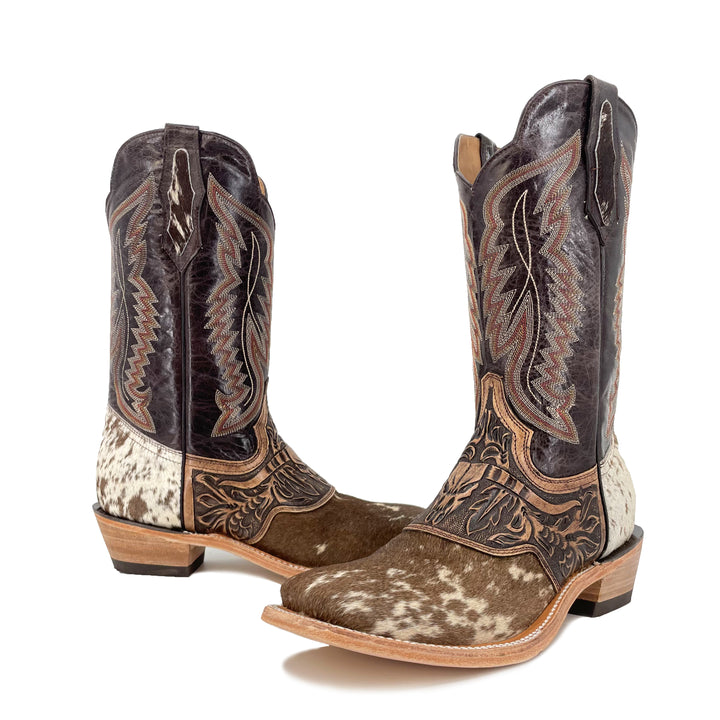 Men's Bulldog Hand Tooled  Boots - Cowhide