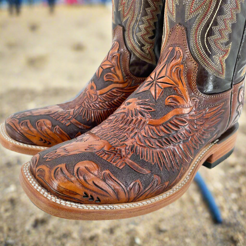 MEN'S RODEO COWBOY BOOTS PATRON BULL DOG TOE - Foto 1