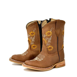 Girl's Western Boots - Sunflowers