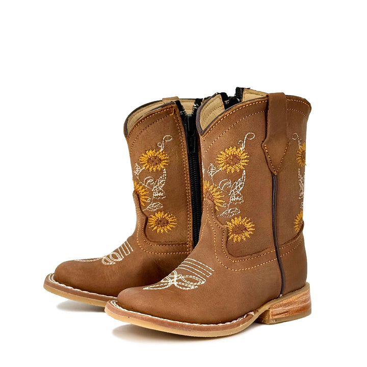 Girl's Western Boots - Sunflowers