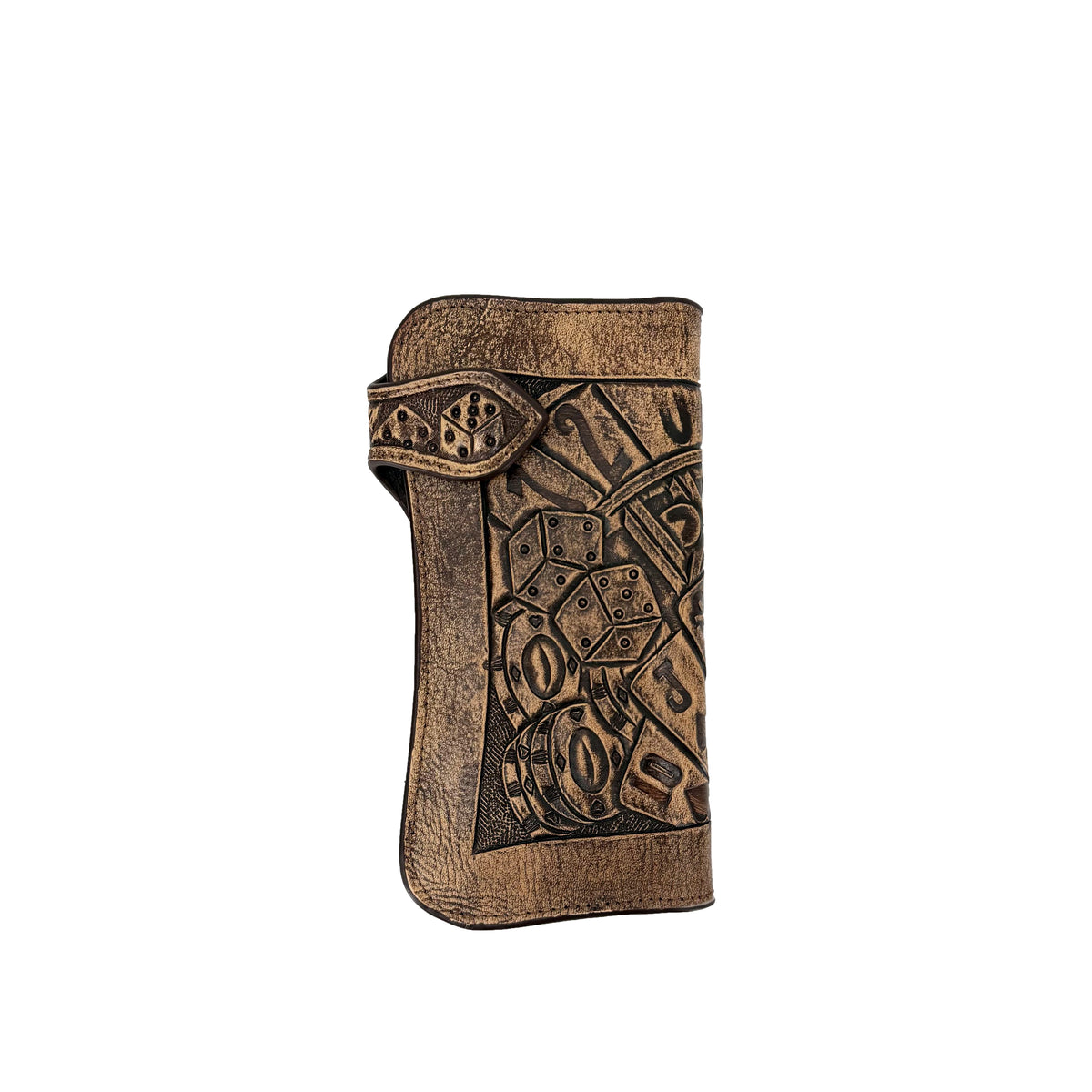 Men's Hand-Tooled Western Wallet - Royal Flush Rustic – Roman Boots TX RB