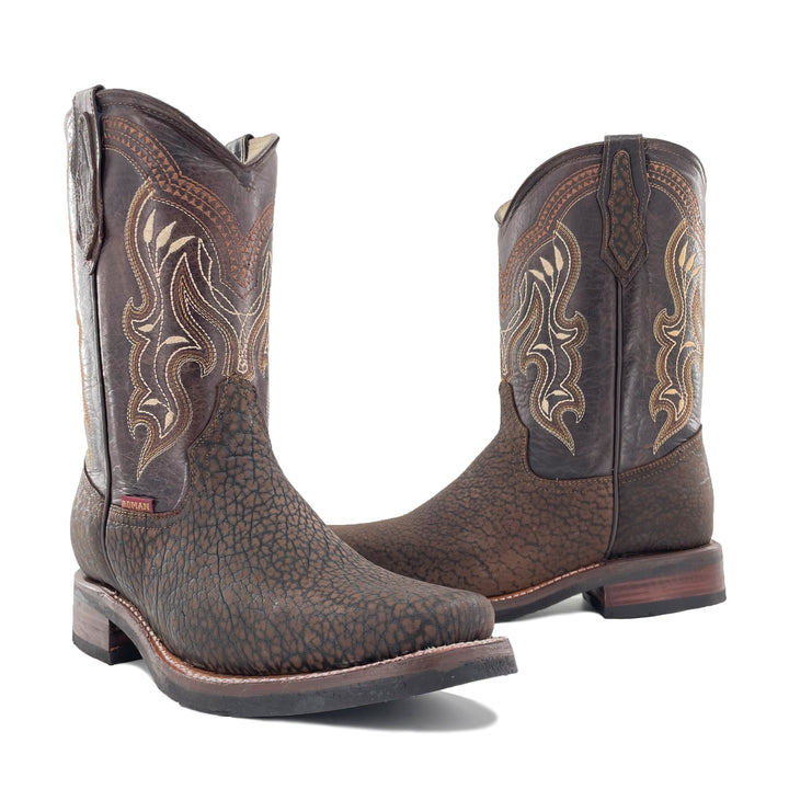 Men Rodeo  Boot - Bull Neck Brown